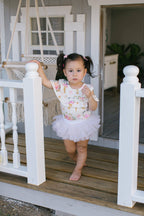 White & Gold Glitter Ruffle Tutu Bloomer