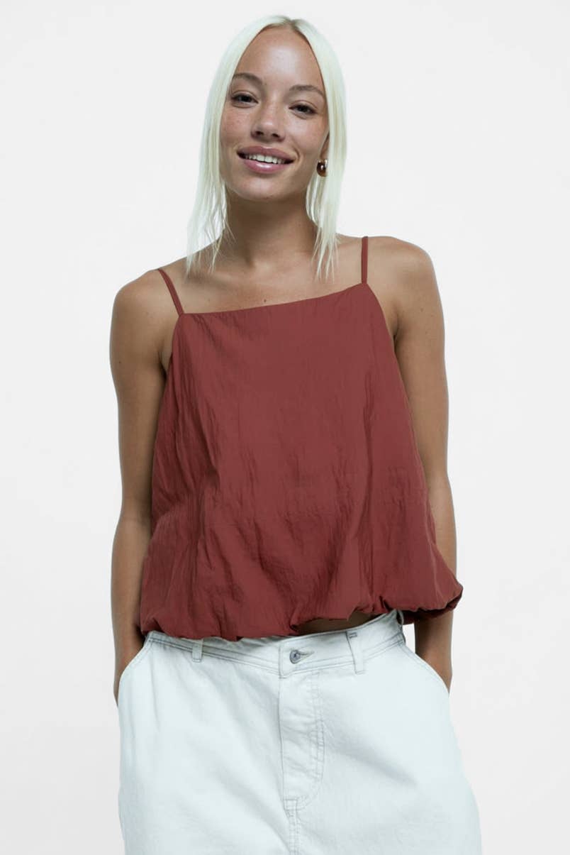 Cami Top With Bubble Hem