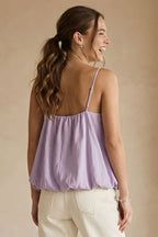 Cami Top With Bubble Hem