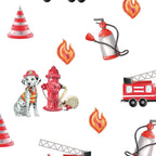 Bamboo Baby Convertible Zipper Pajama Firehouse Fido