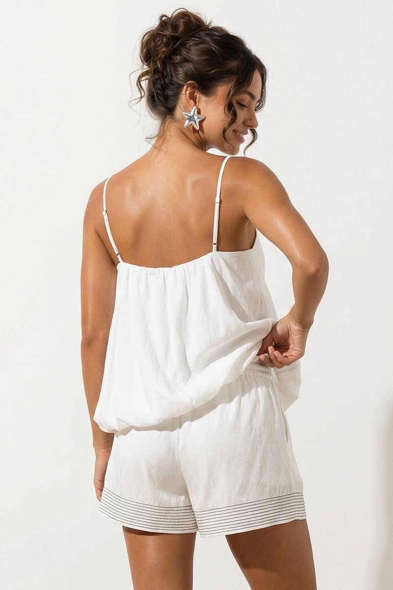 Cami Top With Bubble Hem
