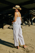 Contrast Drawstring Stripe Pants