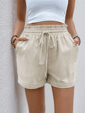 Linen Khaki Shorts