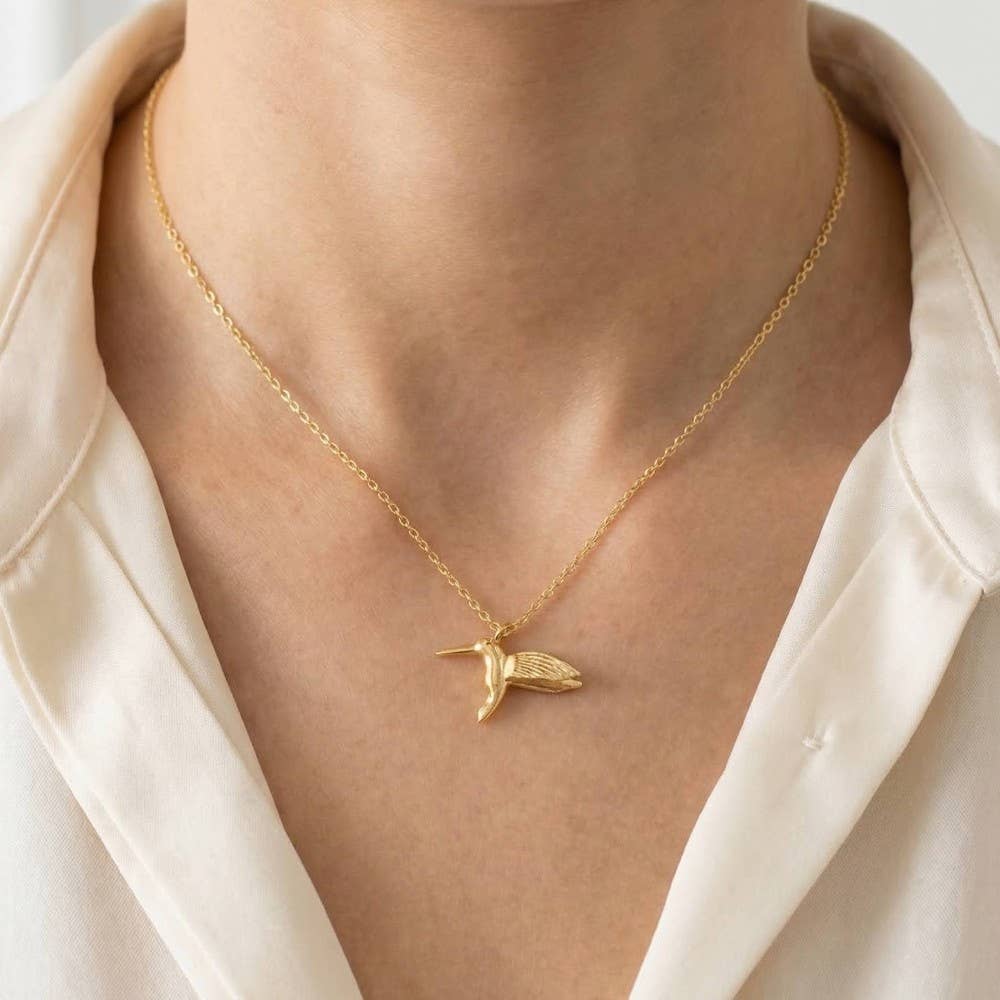 Humming Bird Pendant Necklace