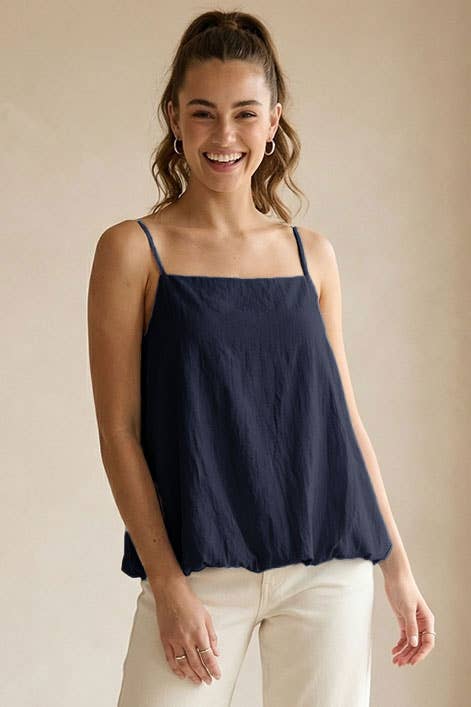 Cami Top With Bubble Hem
