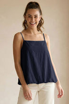Cami Top With Bubble Hem