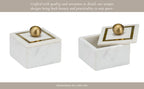 Marble Modern Storage Box with Lid