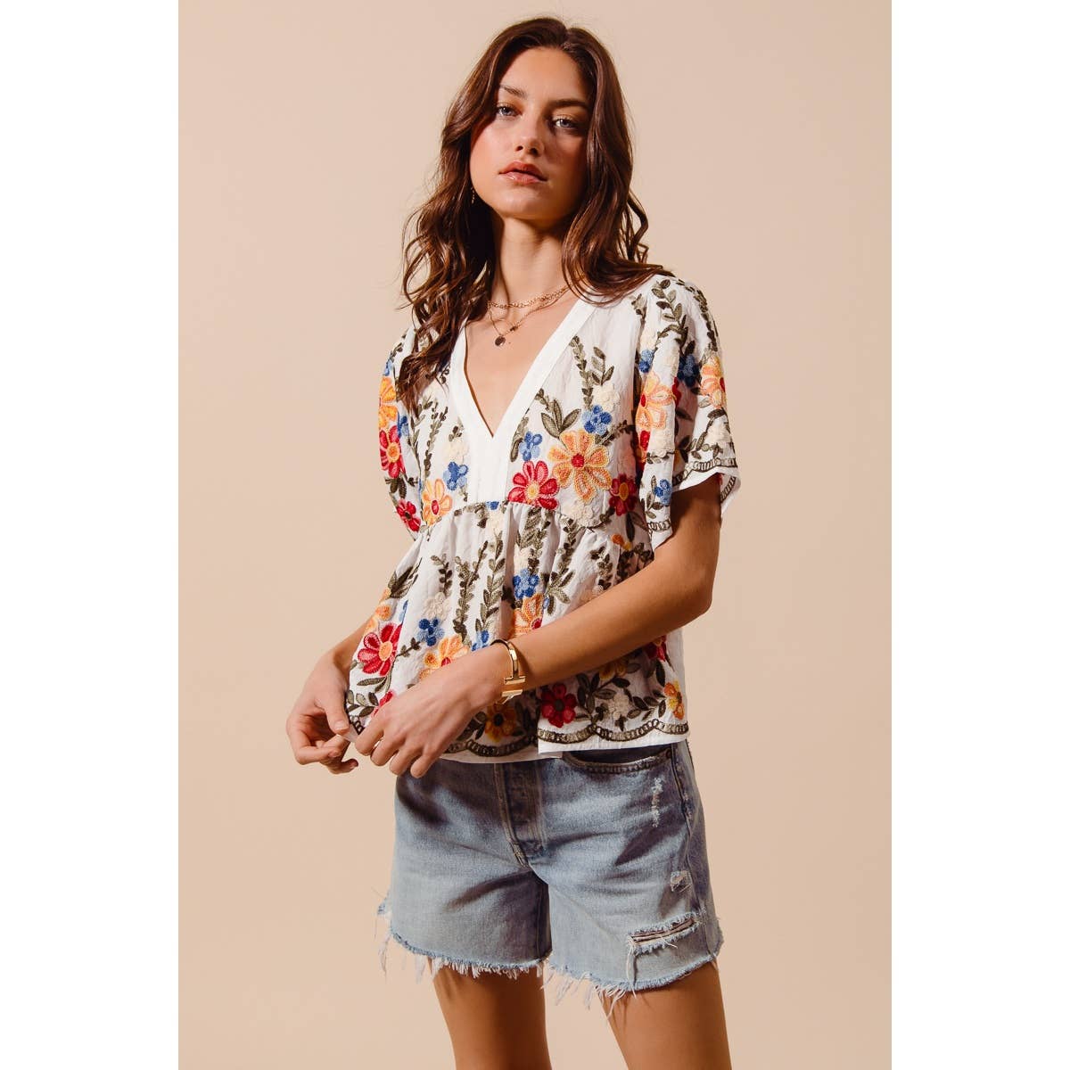 FLORAL BABY DOLL TOP