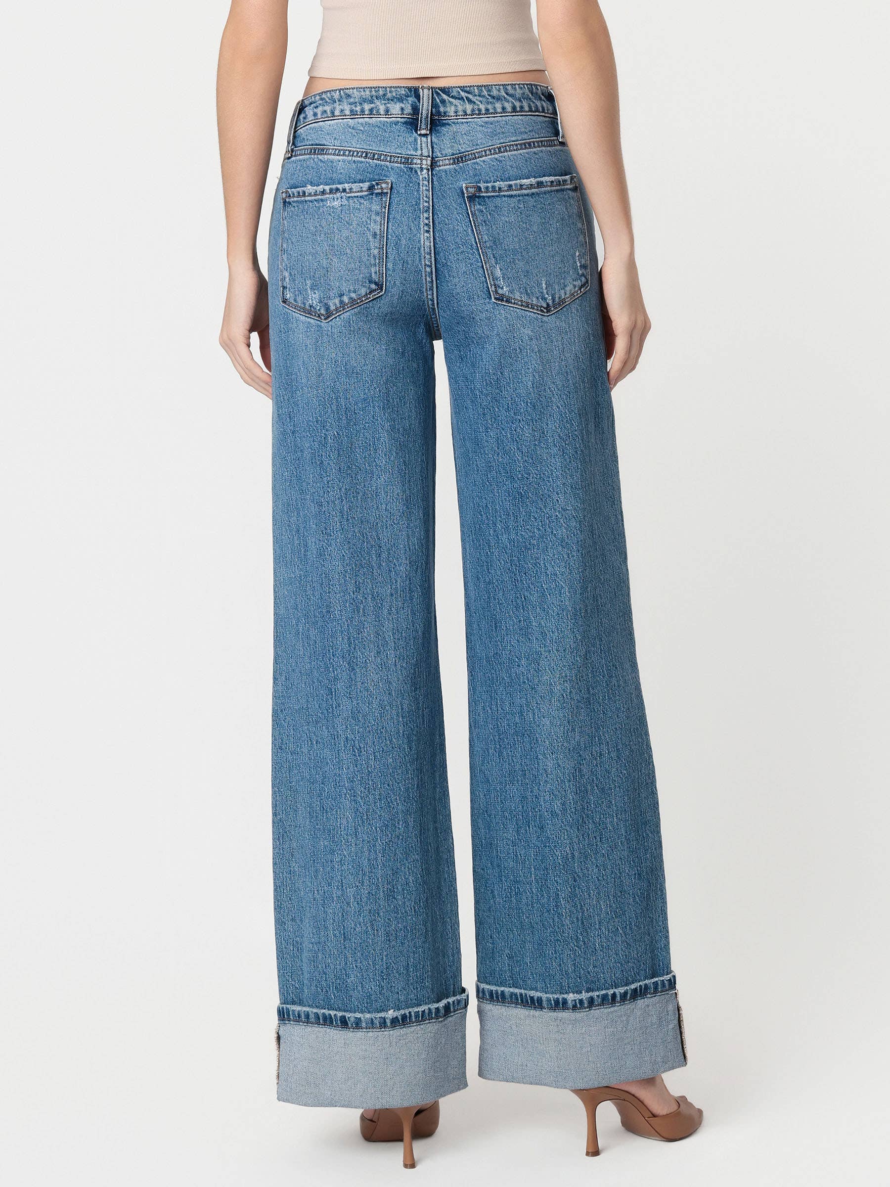 HR CUFFED BAGGY JEANS
