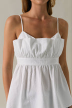 WHITE FLARE PEPLUM TOP