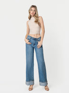 HR CUFFED BAGGY JEANS