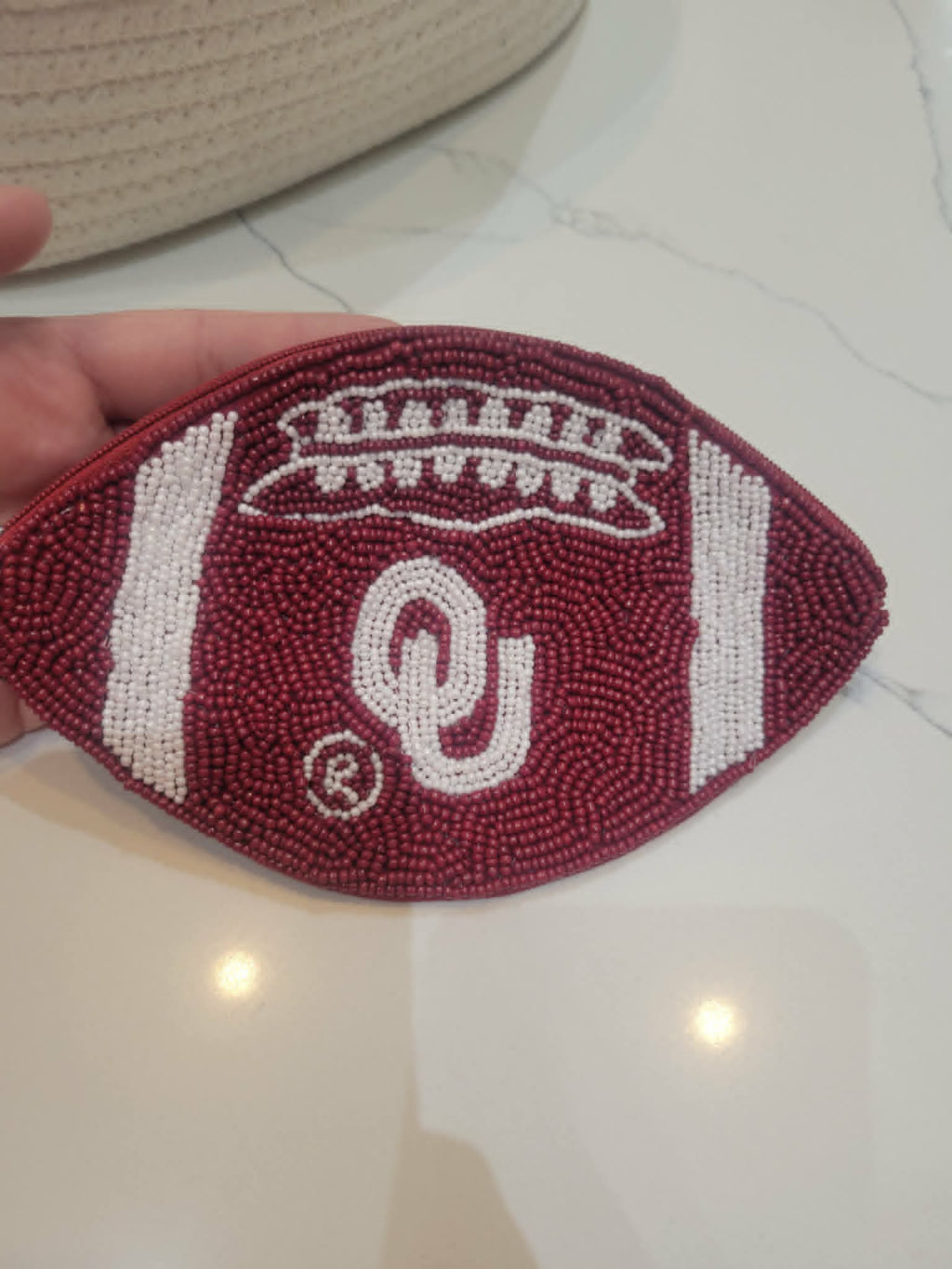 Beaded College Coin Purse