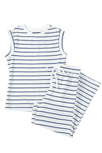 Striped Short Sleeve Two-Piece Set