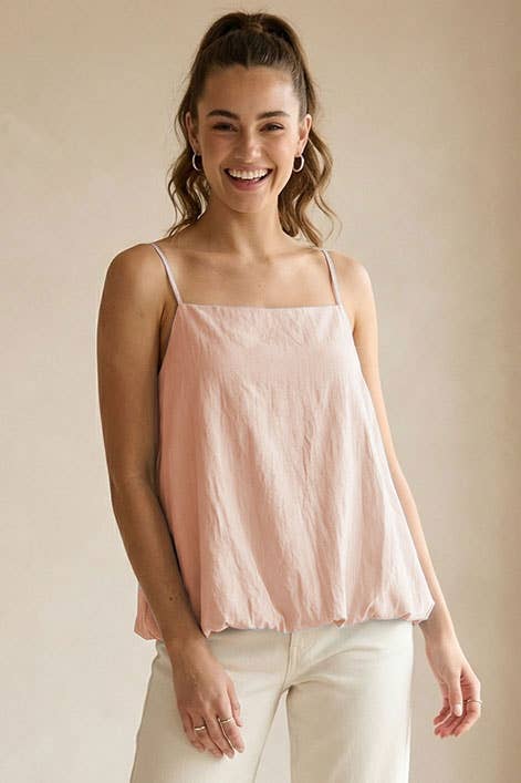 Cami Top With Bubble Hem