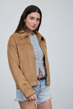 STUDDED SUEDE JACKET