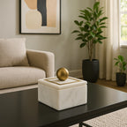 Marble Modern Storage Box with Lid