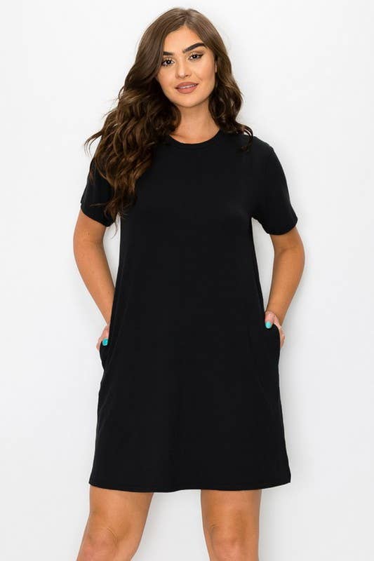 On The Go T- Shirt Dress with Pockets