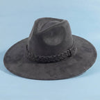 Felt Wide Brim Hat With Braided Band
