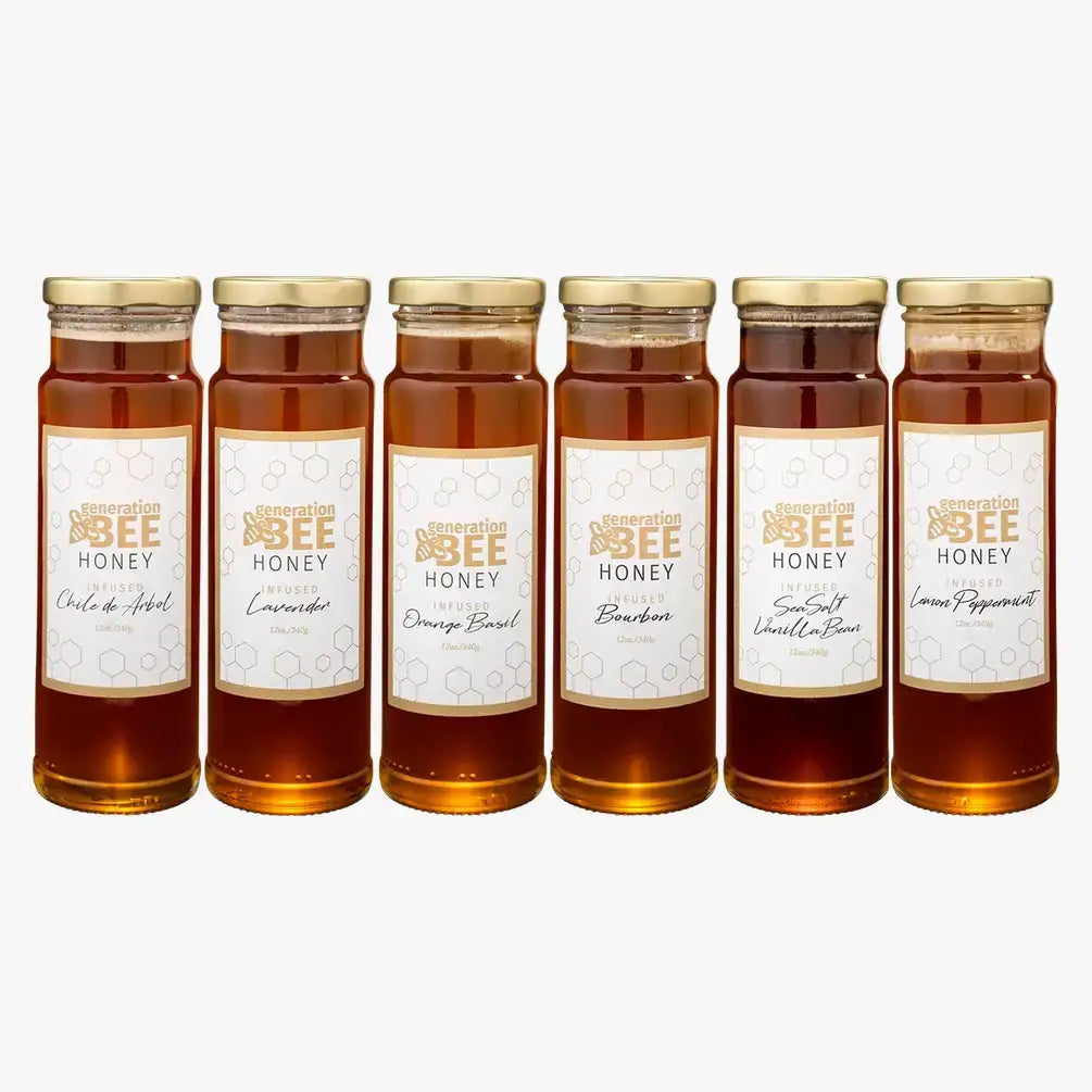 Flavor Infused Honey - Sea Salt Vanilla Bean -12oz Glass Jar