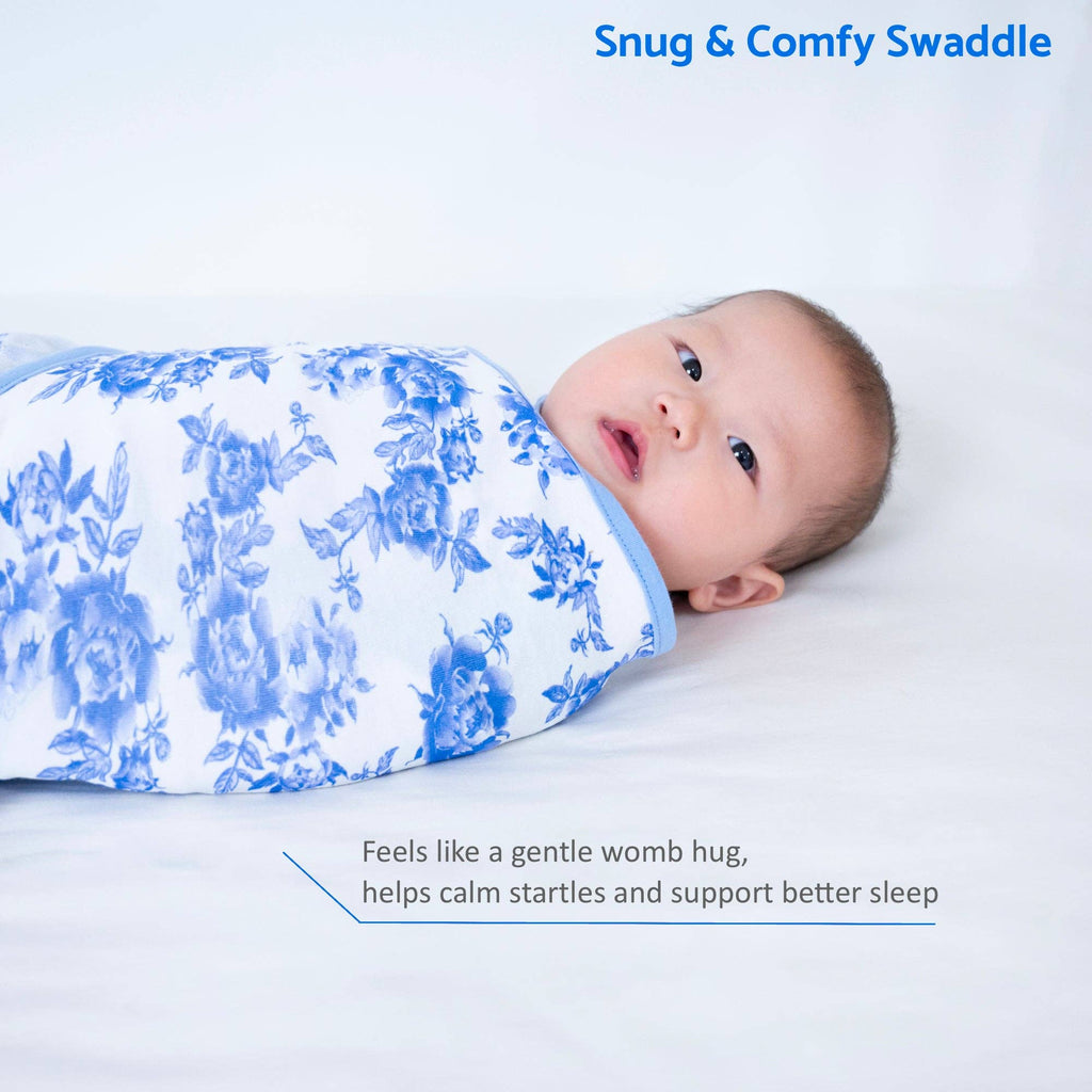 Cotton Velcro Newborn Swaddle Sack Peony For Your Thoughts