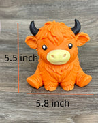 Highland Cow Squishy 5.5 Inch Toy