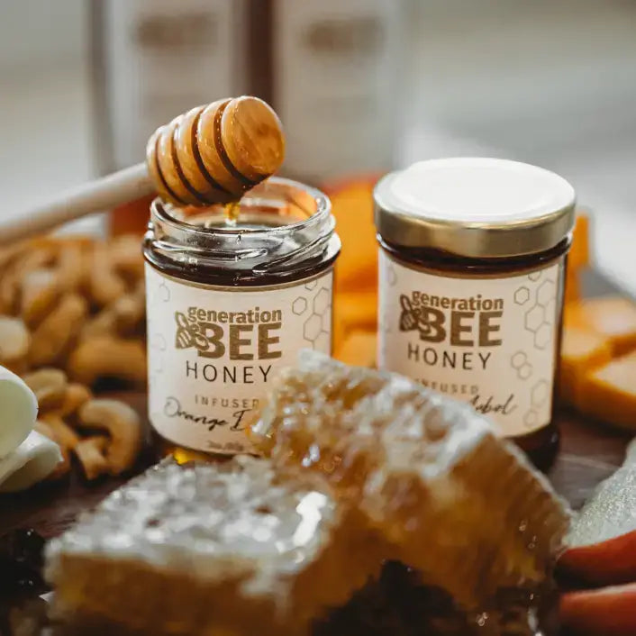 All-Natural Flavor Infused Honey - Bourbon - 3 oz Glass Jar
