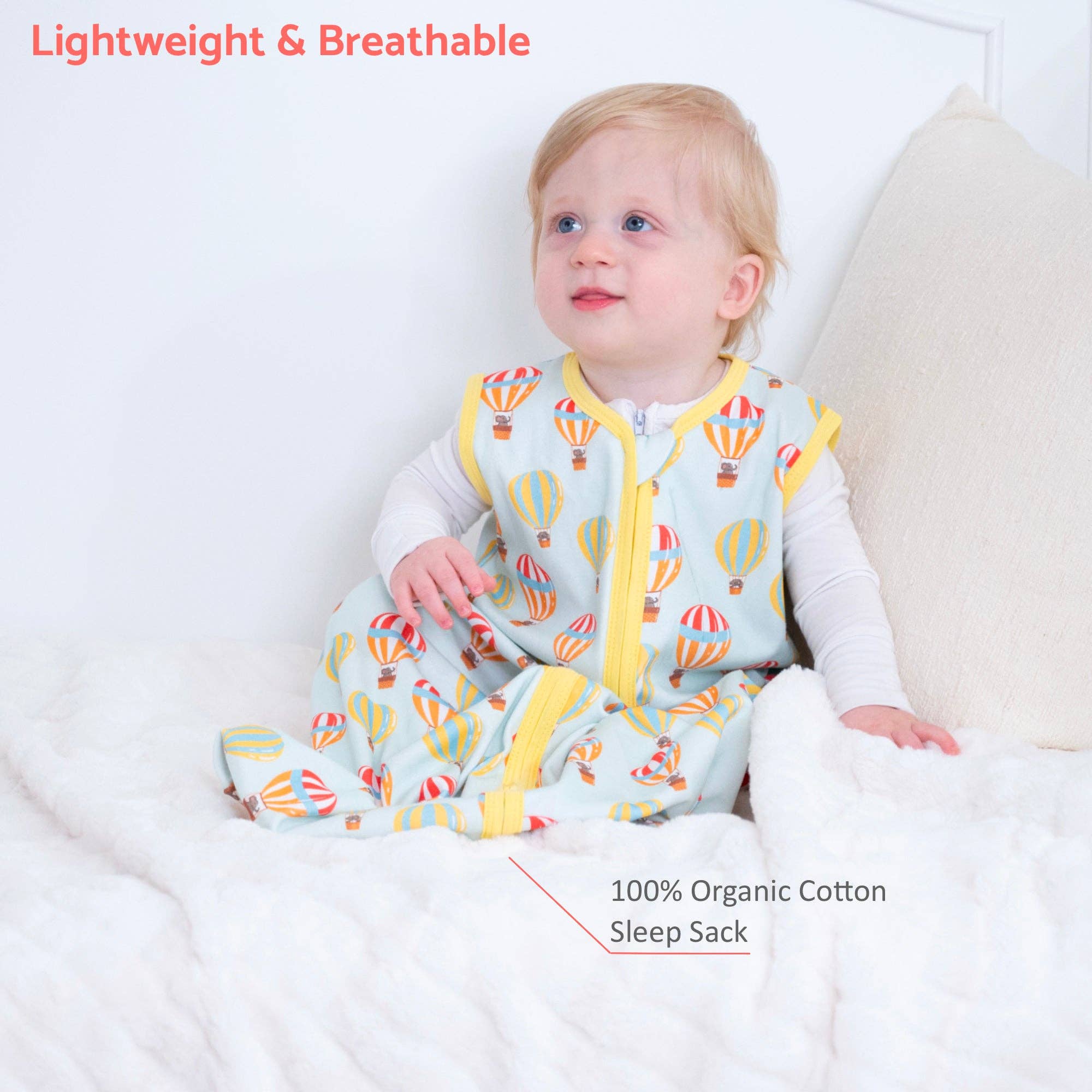 Organic Cotton Sleep Sack 0.5 TOG The Sky Is The Limit