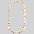 HammeredGoldDiscNklace
