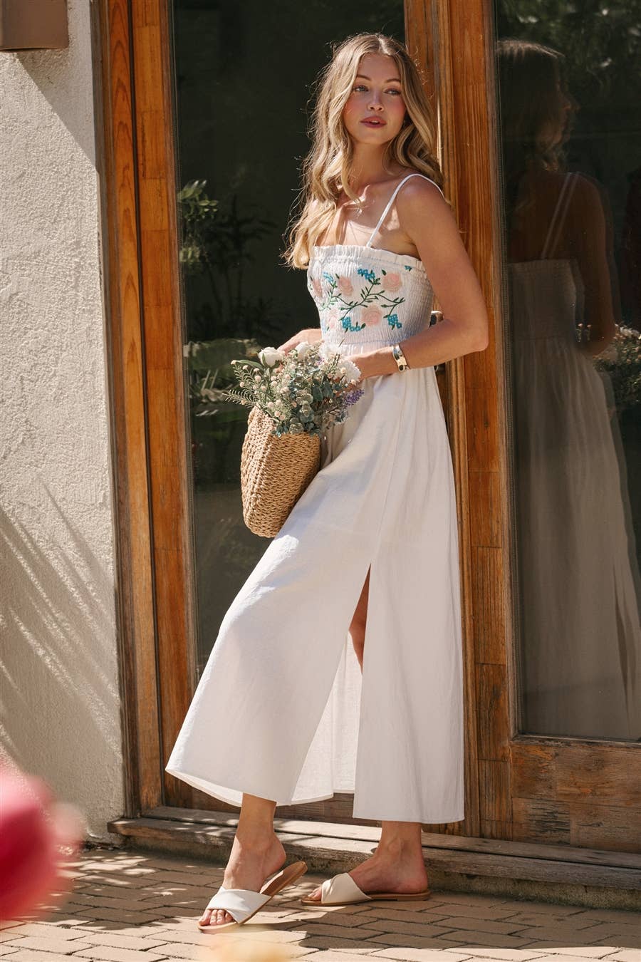 FLORAL EMBROIDERED DRESS