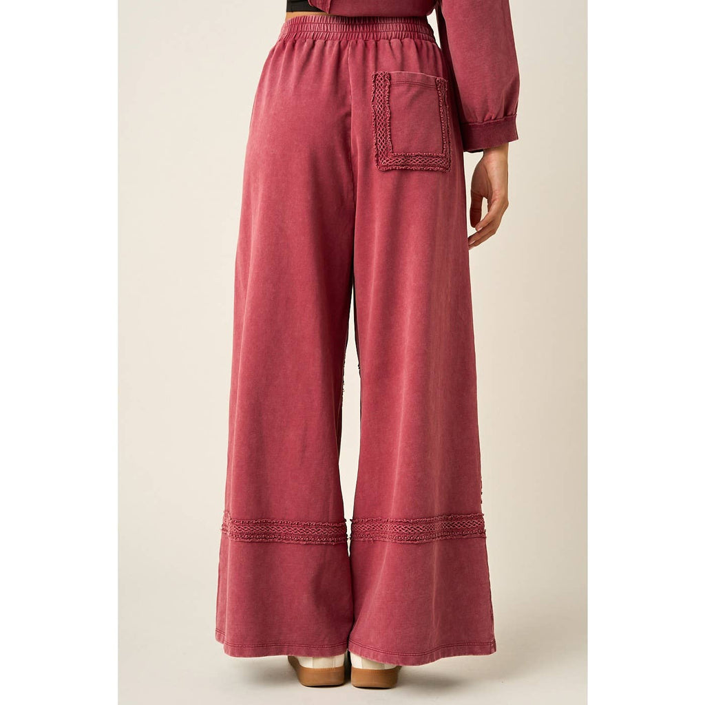 LACE TRIM WIDE LEG