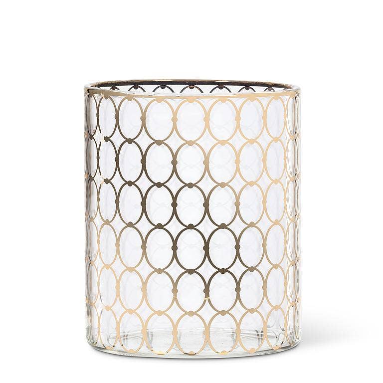 Tumbler with Gold Rings-4"H(12oz)