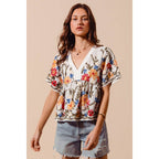 FLORAL BABY DOLL TOP