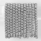 6mm Silver Stretch Bead Bracelet