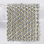 6mm Silver/Gold Stretch Bead Bracelet