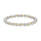 6mm Silver/Gold Stretch Bead Bracelet