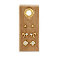 Set/3 Bow Accented Stud Set