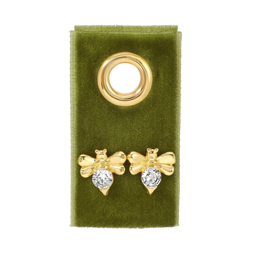 Large CZ Bee Studs