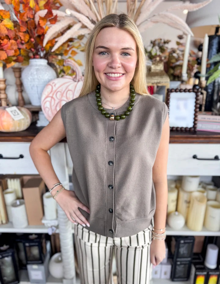 Olive Sweater Vest
