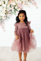 Mauve Shimmer Tutu Dress