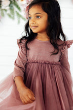 Mauve Shimmer Tutu Dress
