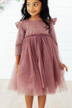 Mauve Shimmer Tutu Dress