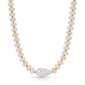Stone Necklace with Baroque Pearl