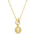 Cross Paperclip Toggle Necklace