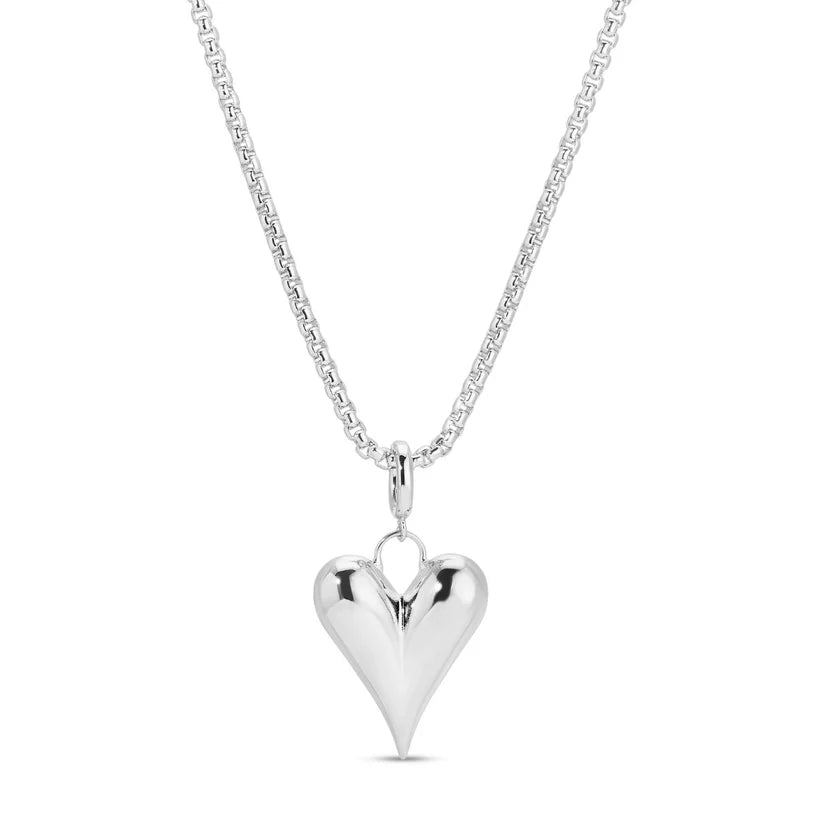 Long or Doubled Up Elongated Bubble Heart Necklace