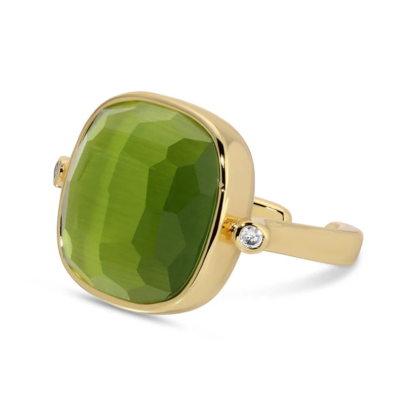 Geometric Solitaire Stone Ring