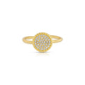 Pavé Circle Delicate Adjustable Ring