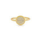 Pavé Circle Delicate Adjustable Ring