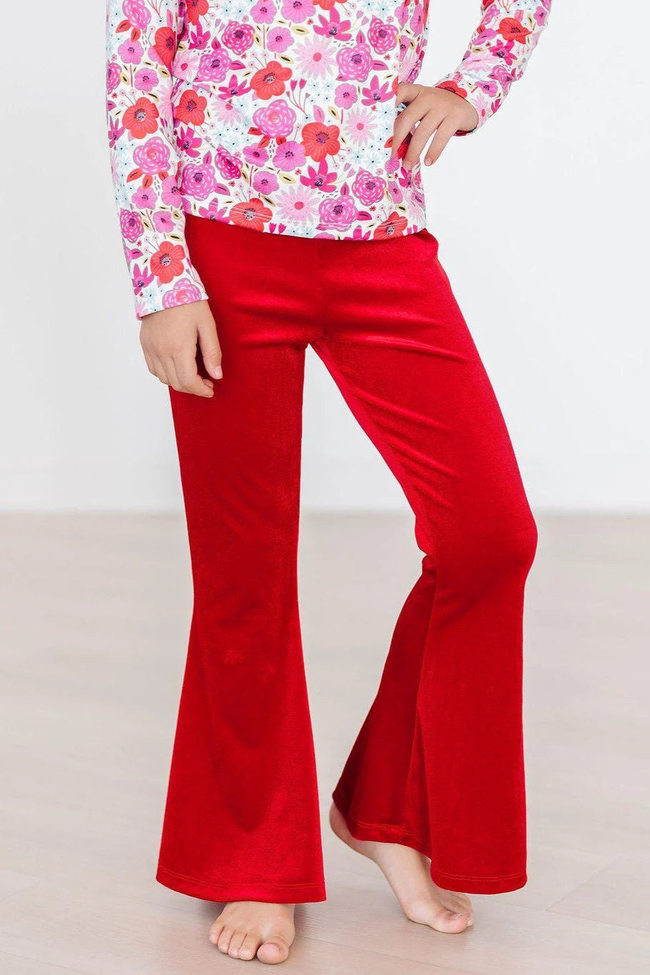Red Velvet Bell Leggings