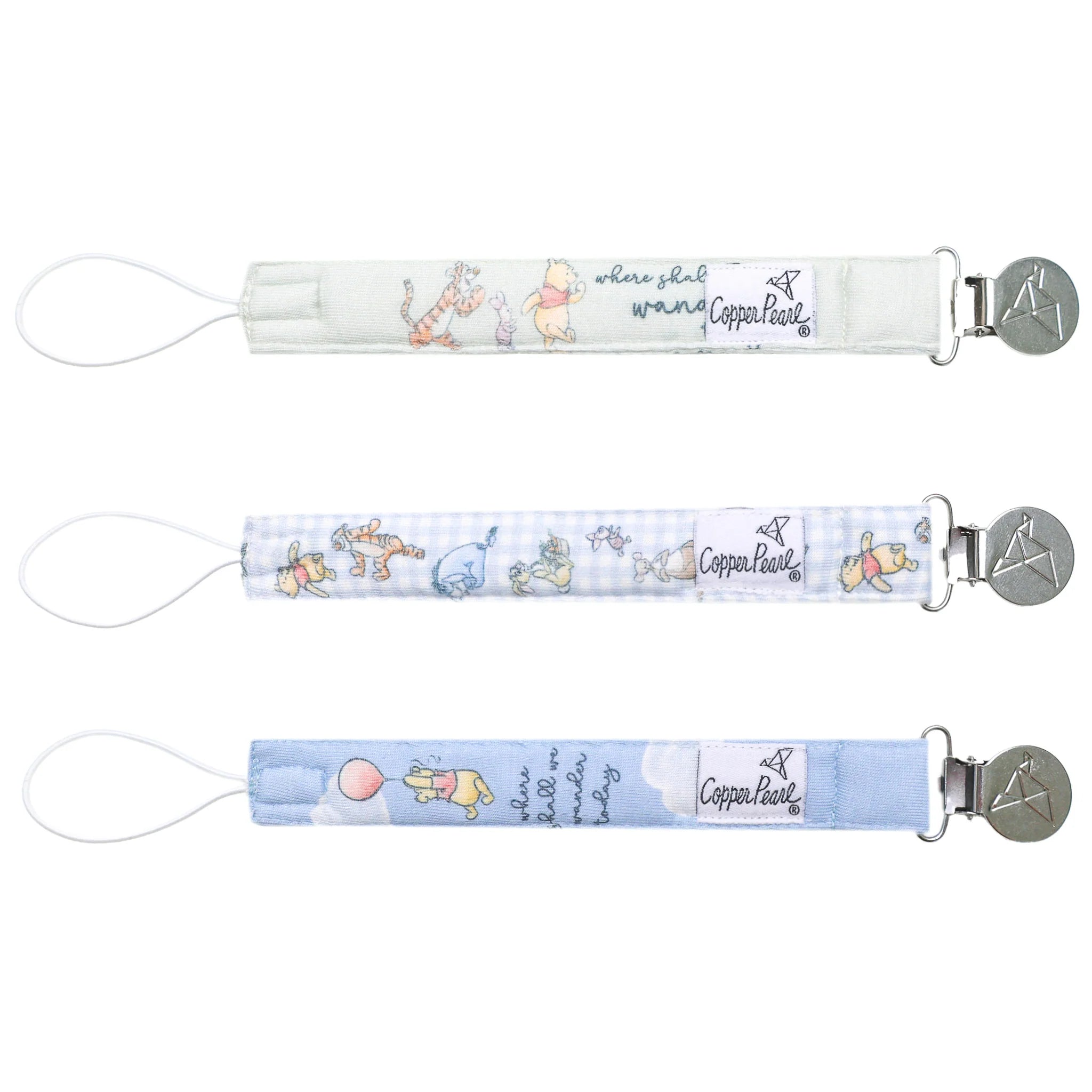 Hundred Acre Wood Binky Clip Set