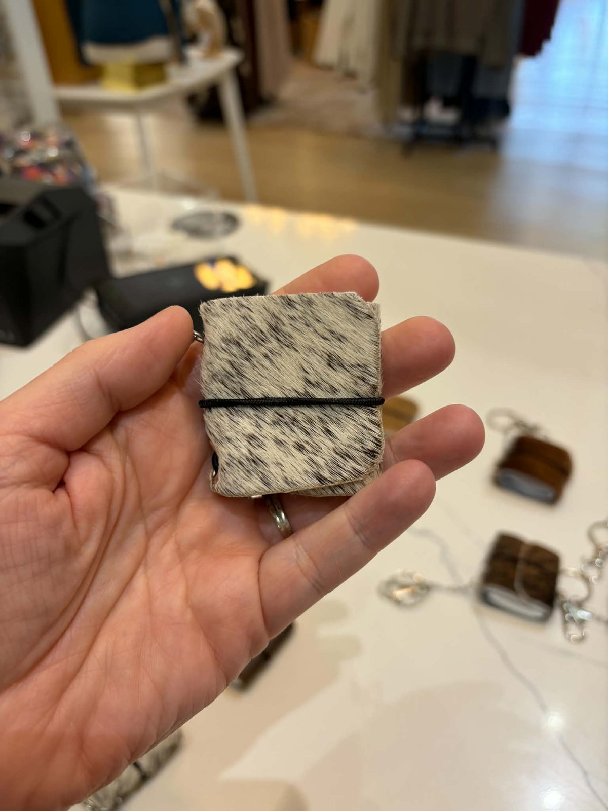 Mini Leather Keychain Journal